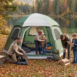 Tente familiale pour 6 personnes en pleine nature