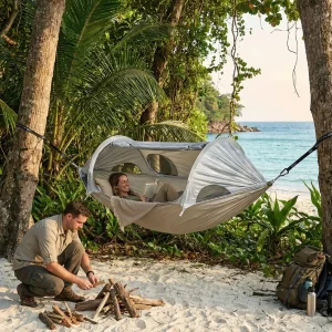 Hamac léger pour deux personnes, idéal pour le camping