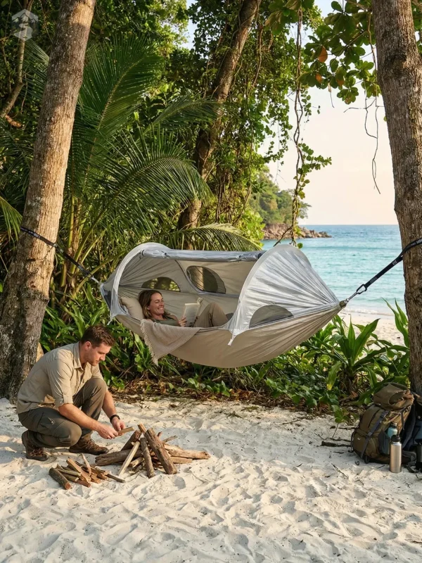 Hamac léger pour deux personnes, idéal pour le camping