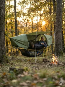 Tente hamac légère et facile à installer pour aventuriers