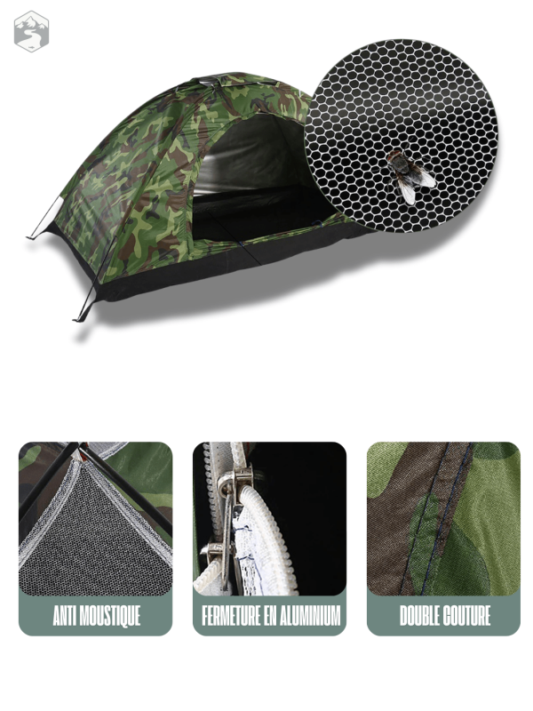 Tente individuelle camouflée pour utilisation extérieure