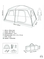 Tente de camping pour 10, conçue pour le partage en extérieur
