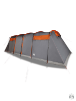 Tente de camping pour 10, facile à monter