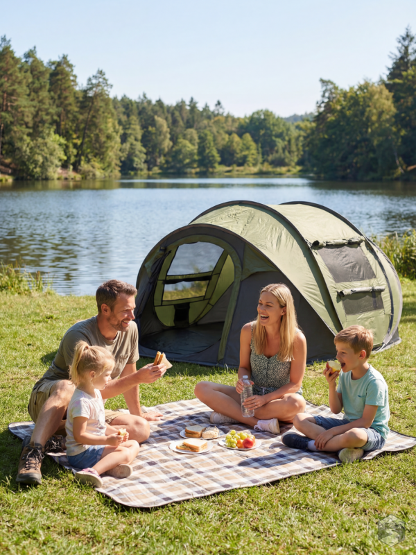 Tente 4 places compacte, idéale pour le camping