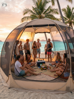 Tente de plage compacte, protection rapide contre le soleil