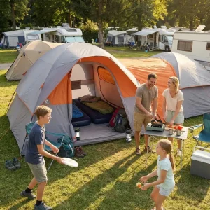 Tente familiale 4 places, idéale pour le camping