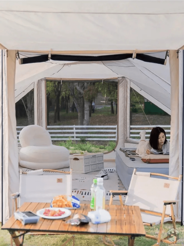 Tente de camping gonflable pour aventures en plein air