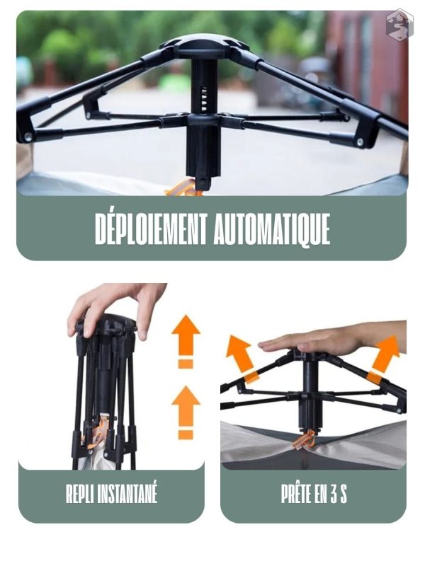 Tente automatique légère pour un séjour confortable