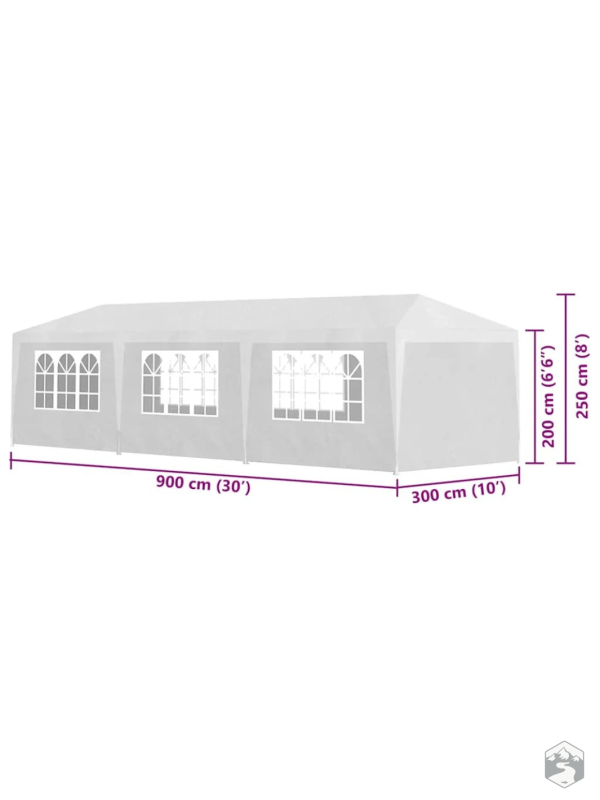tente 3x9 avec structure robuste et légère