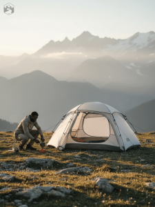 Tente légère 1 place adaptée au bivouac en plein air