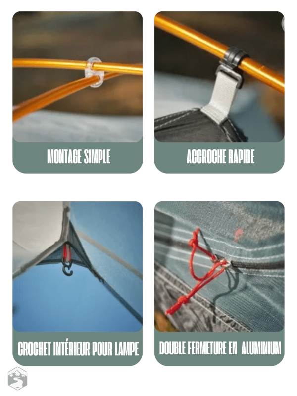 Tente de camping adaptée aux conditions variées