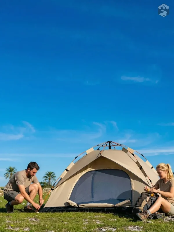 Tente pour 4 personnes, facile à ouvrir