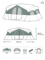 Tente familiale avec plusieurs espaces de couchage