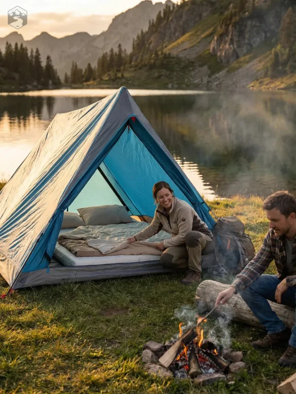 Tente pour camping, adaptée aux couples ou amis