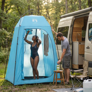 Tente de douche pliable pour un usage extérieur