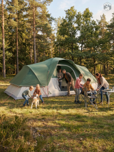 Tente camping confortable pour vacances en famille