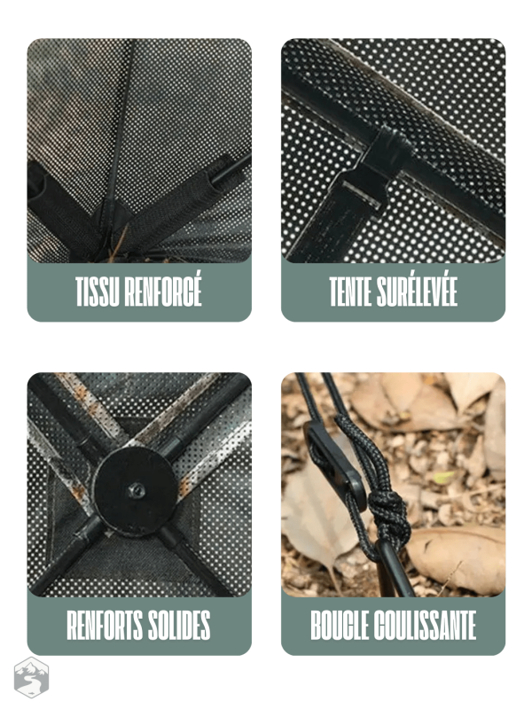 Abri mobile pour 4 aventuriers en pleine nature
