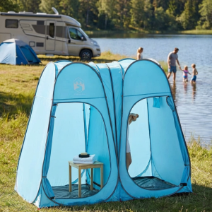 Tente de douche pop-up pour usage familial