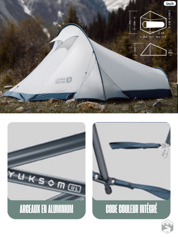 Tente de camping individuelle, conçue pour le confort