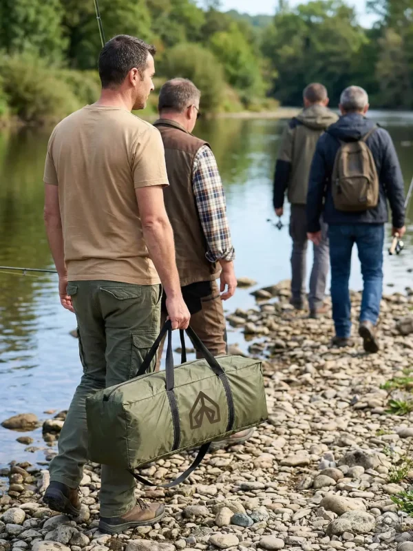 Tente de camping pour passionnés de pêche