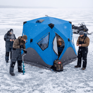 Tente de pêche résistante pour les sorties hivernales
