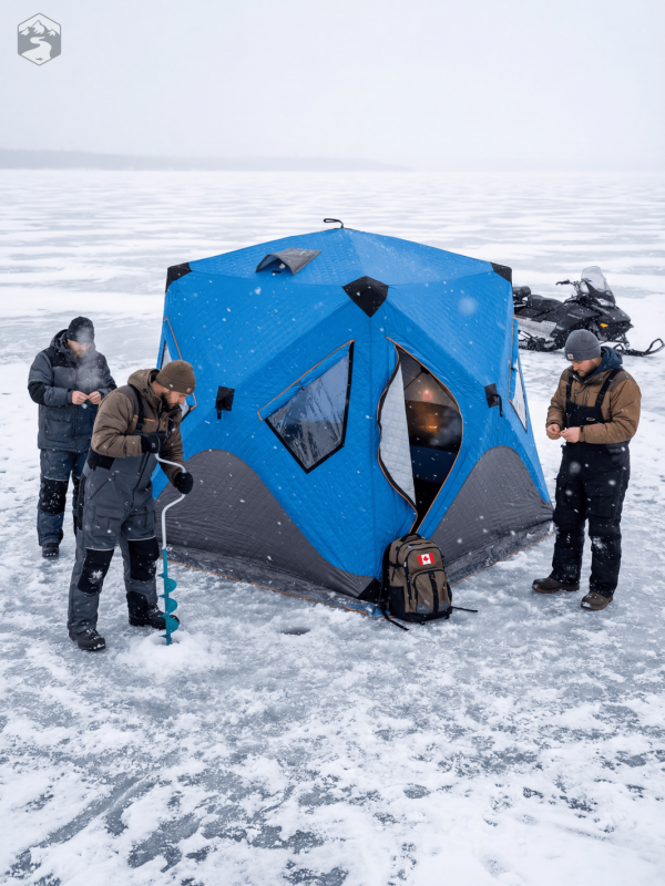 Tente de pêche résistante pour les sorties hivernales