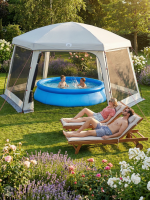 Tente de piscine facile à installer