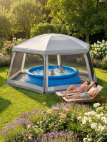 Tente de protection pour piscine hors sol
