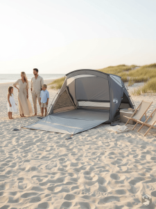 Tente de plage spacieuse pour adultes, modèle XL