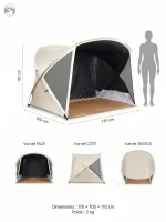 Tente de plage avec protection contre les UV