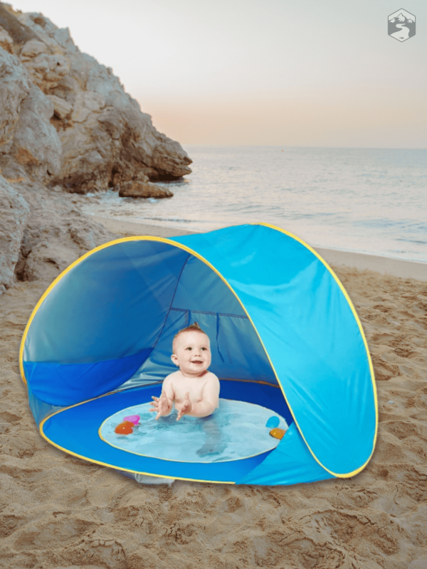 Tente de plage pour bébés avec espace piscine