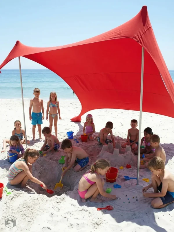 Tente de plage conviviale pour les journées en famille