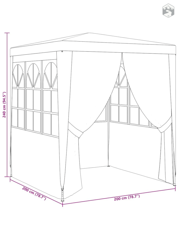 Tente 2x2 idéale pour foires et marchés en plein air