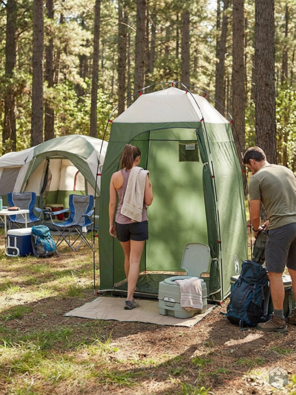 Tente de toilette compacte pour camping