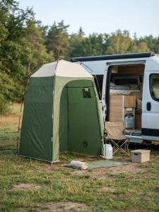 Tente portable pour besoins sanitaires en extérieur
