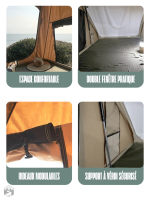 Tente de toit pratique pour explorations en nature