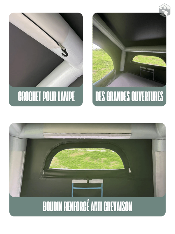 Tente de toit confortable pour 5 occupants