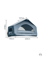 Gonflable, tente de toit pour escapades en nature