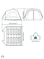 Tente avec vestibule pour plus de confort
