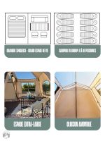 Tente familiale 8 personnes, conçue pour le camping convivial