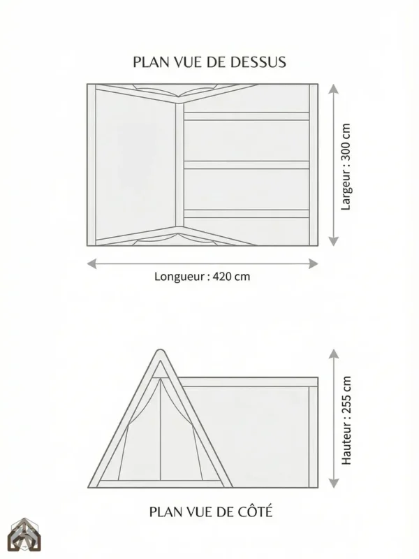Tente gonflable avec design attrayant