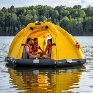 Tente aquatique gonflable pour des moments de détente