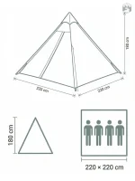 Tente tipi confortable pour se détendre en extérieur