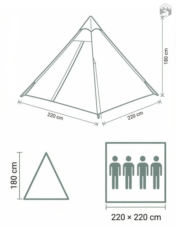Tente tipi confortable pour se détendre en extérieur