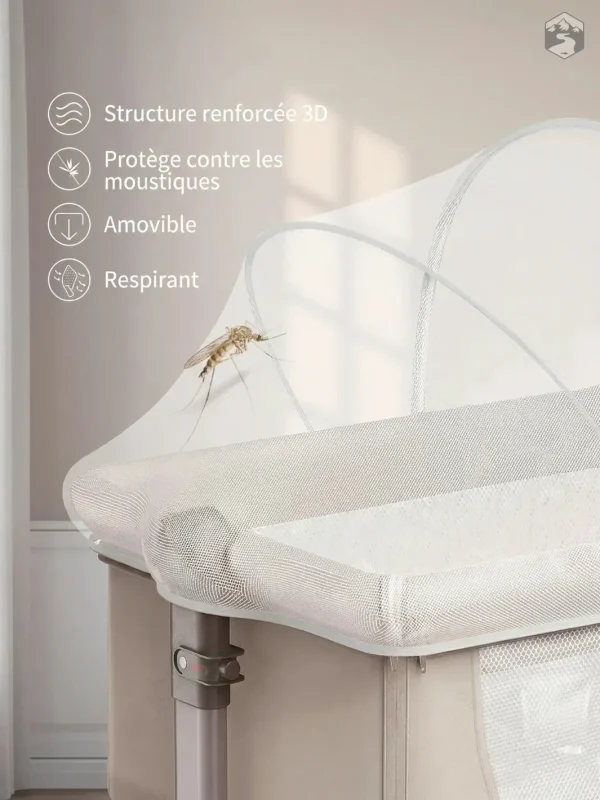 Moustiquaire pour lit de bébé en voyage