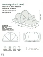 Moustiquaire pour lit bébé facile à installer
