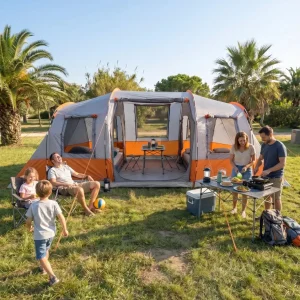 Tente familiale de 6 places, conçue pour le confort extérieur