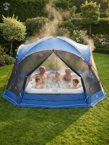 Tente de protection pour jacuzzi en extérieur