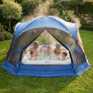 Tente de protection pour jacuzzi en extérieur