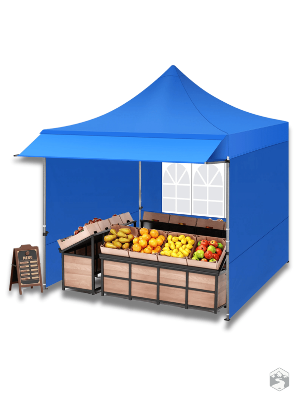 Tente pour exposants, créée pour maximiser l'espace de vente